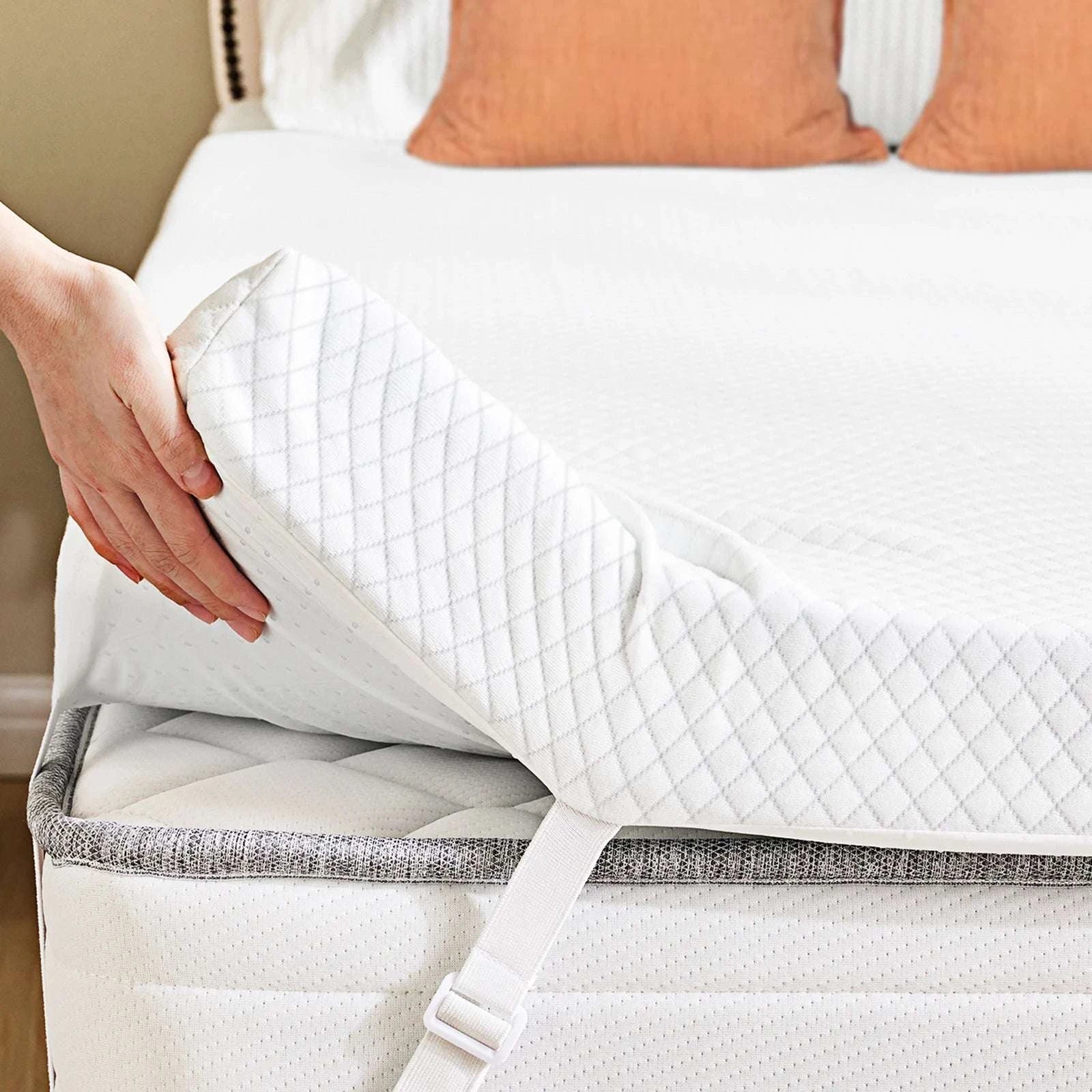 3 Inch Memory Foam Mattress Topper with Cooling Gel & Cover-3 Inch / Full / United States