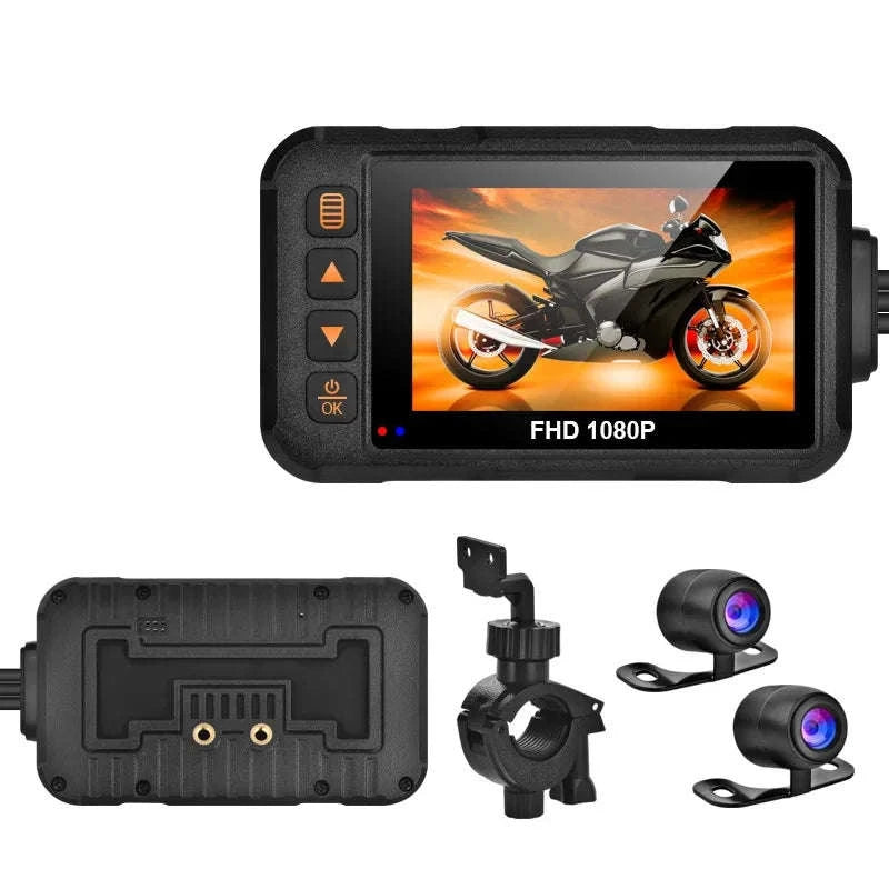 3 Inch Motorcycle Dashcam DVR – Waterproof Dual Camera-CHINA