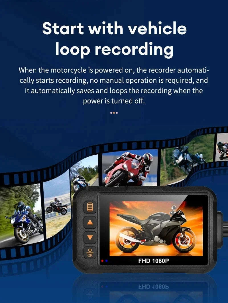3 Inch Motorcycle Dashcam Waterproof Front and Rear DVR-SE60-DVR