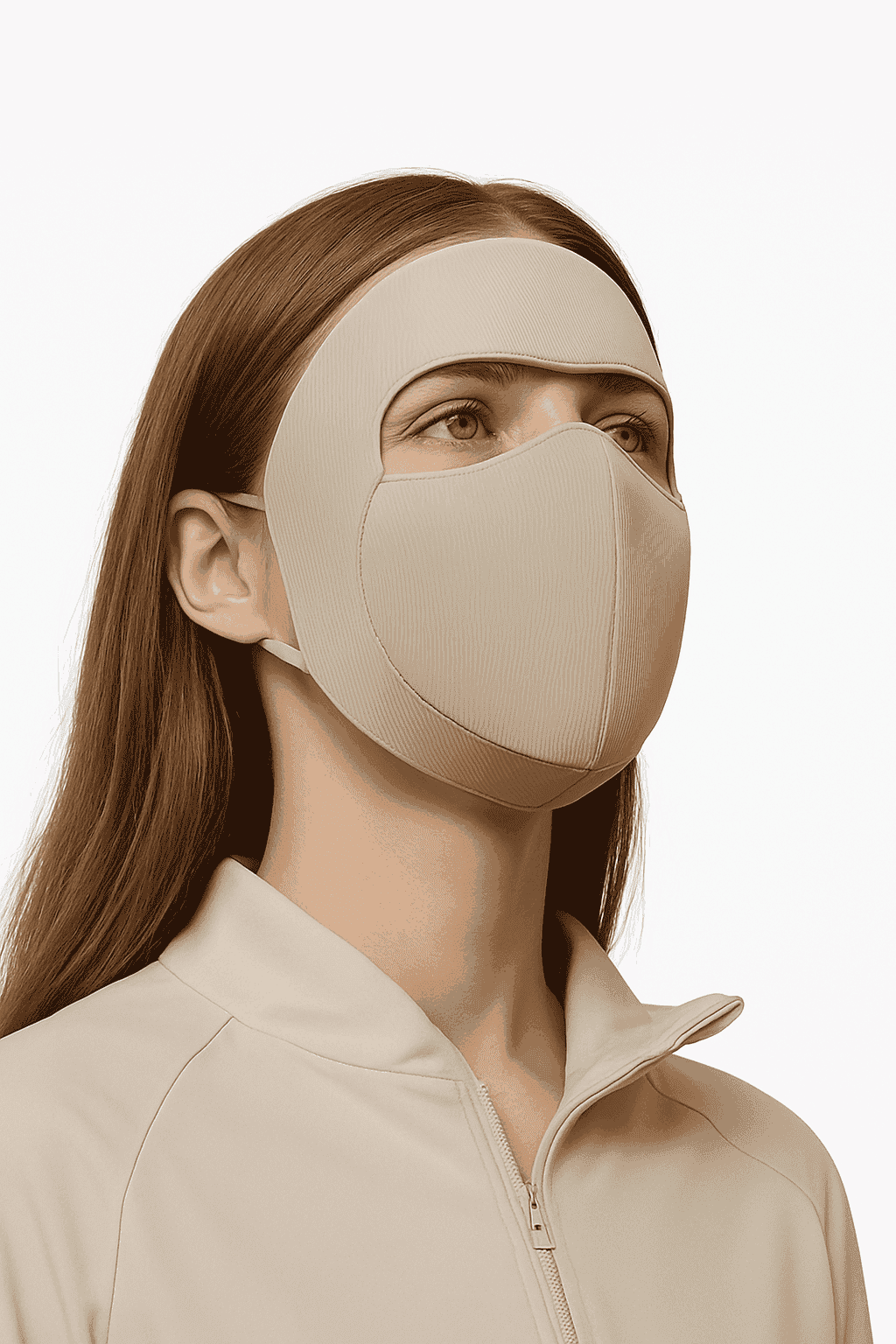 3-Layer Windproof Cycling Face Mask with UV Protection-Grey