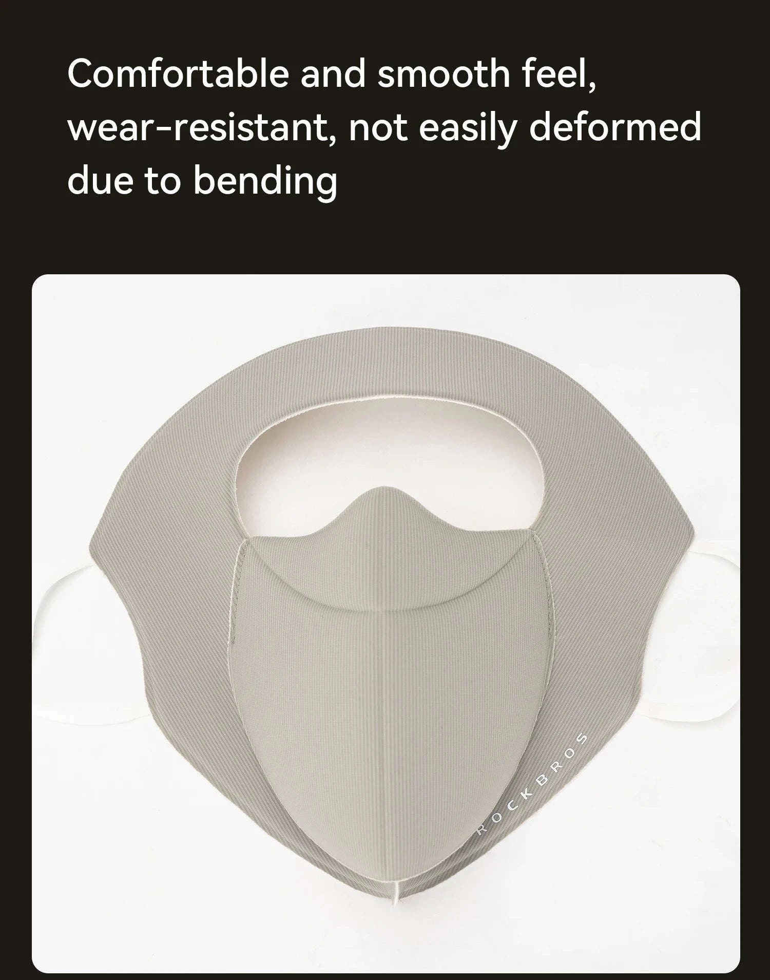 3-Layer Windproof Cycling Face Mask with UV Protection-Grey