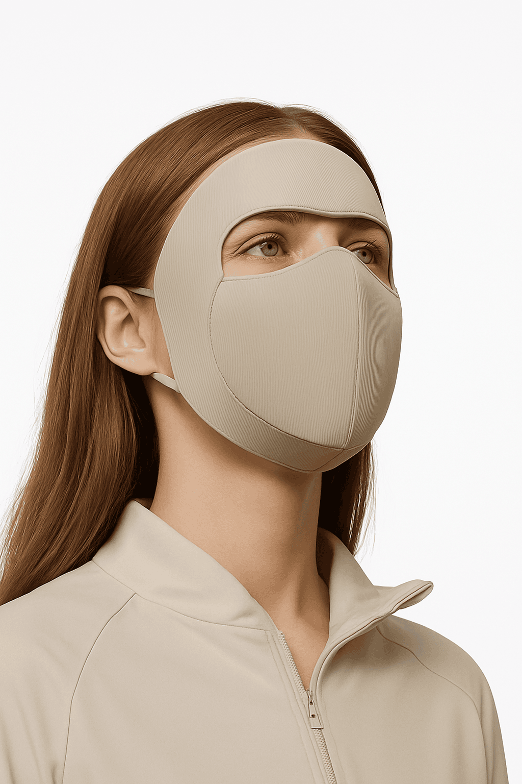 3-Layer Windproof Cycling Face Mask with UV Protection-Grey