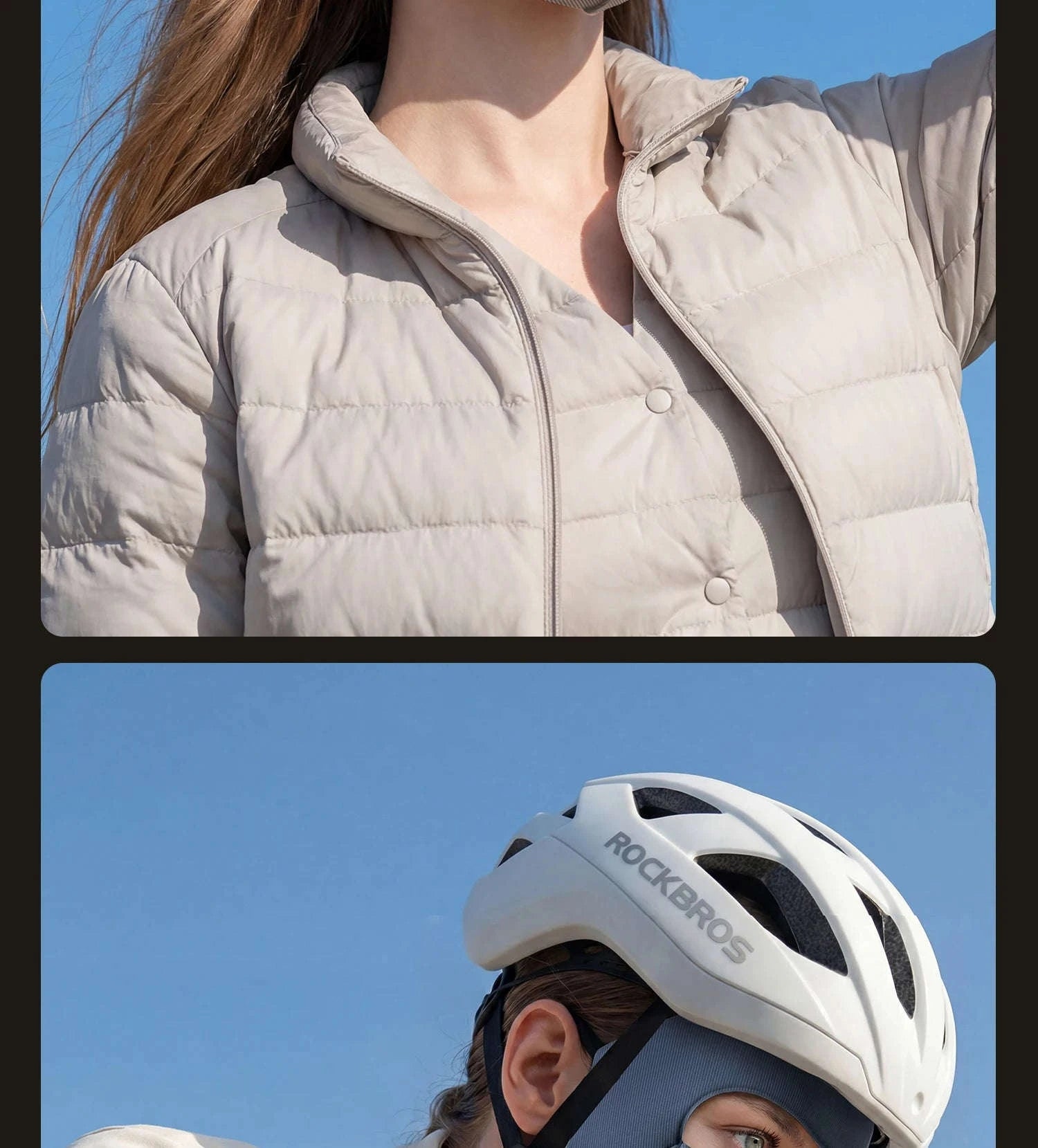 3-Layer Windproof Cycling Face Mask with UV Protection-Grey