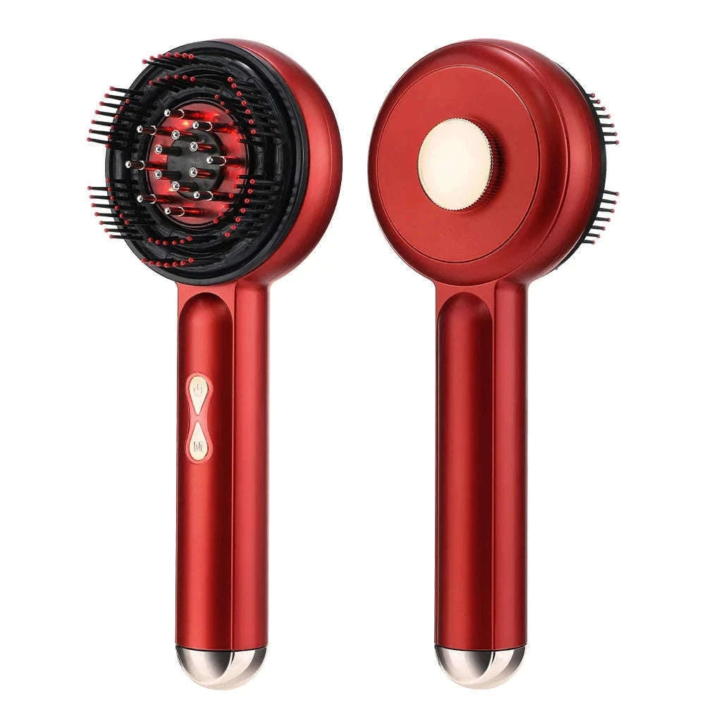 3-Mode Electric Massage Comb with Red Light Therapy-Add 1pcs oil