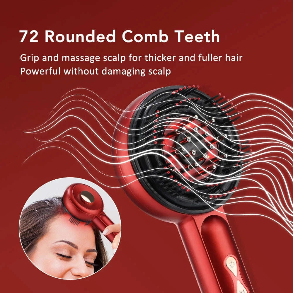 3 Modes Electric Massage Comb with Red Light Therapy-New Upgrade