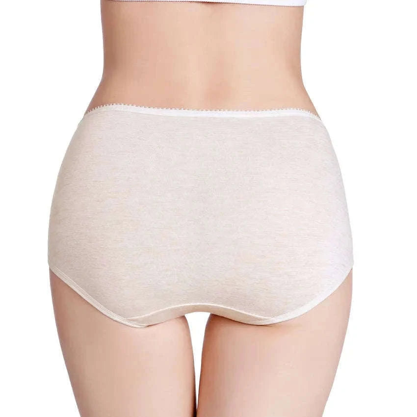3-Pack High Waist Cotton Briefs for Women – Soft Breathable Plus Size Panties-11 / L / China Mainland|3pcs
