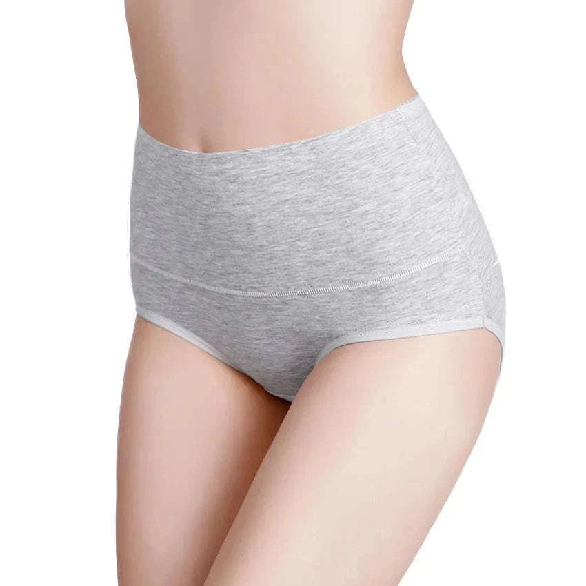 3-Pack High Waist Cotton Briefs for Women – Soft Breathable Plus Size Panties-11 / L / China Mainland|3pcs