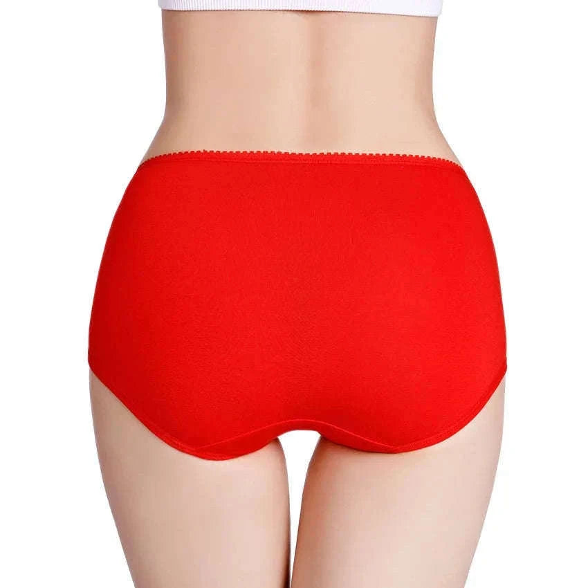 3-Pack High Waist Cotton Briefs for Women – Soft Breathable Plus Size Panties-11 / L / China Mainland|3pcs