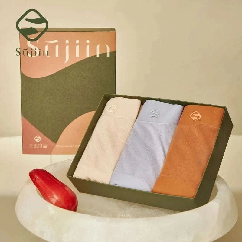 3-Pack Seamless Breathable Women’s Briefs Soft Stretch Mid-Rise Underwear-skin / XXL(70-80kg) / 3pcs