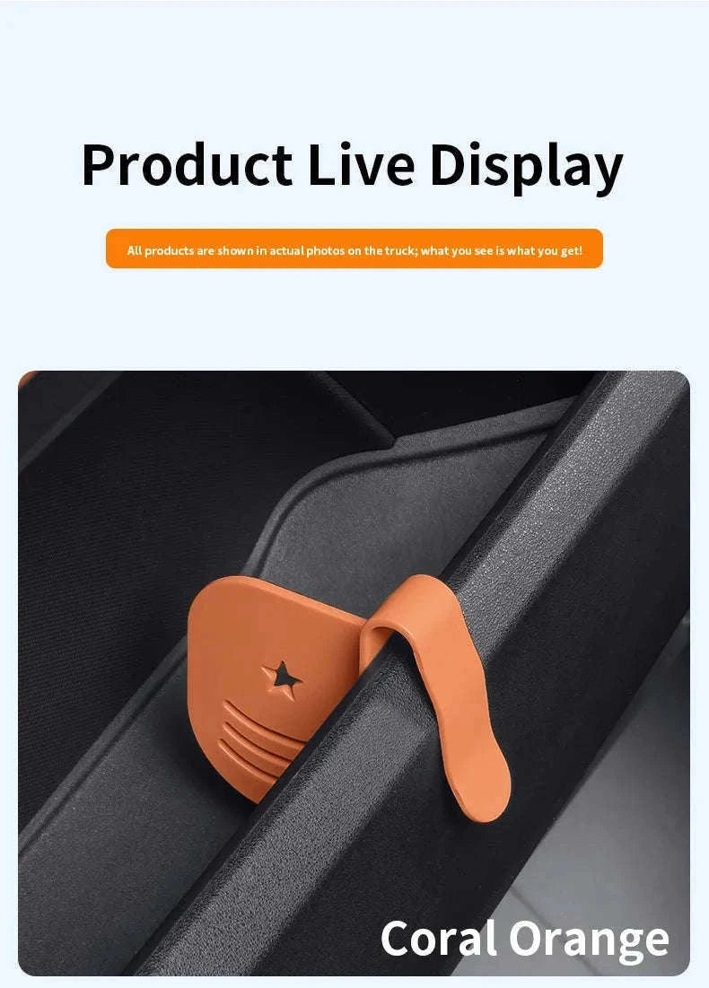 3-Piece Car Side Door Organizer Dividers Adjustable ABS Clip Storage Partition-Black 3pcs