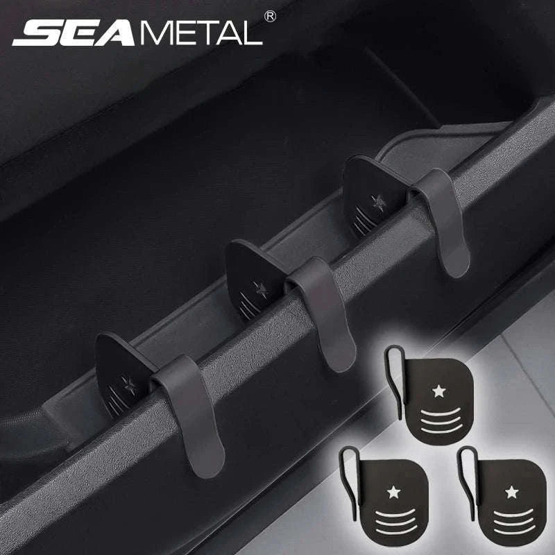 3-Piece Car Side Door Organizer Dividers Adjustable ABS Clip Storage Partition-Black 3pcs