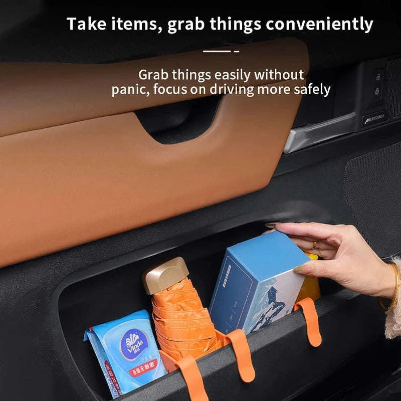 3-Piece Car Side Door Organizer Dividers Adjustable ABS Clip Storage Partition-Black 3pcs