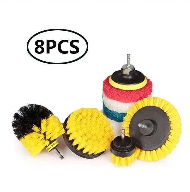 3-Piece Electric Scrubber Brush Drill Kit for Faster Cleaning-Blue 3pcs brush