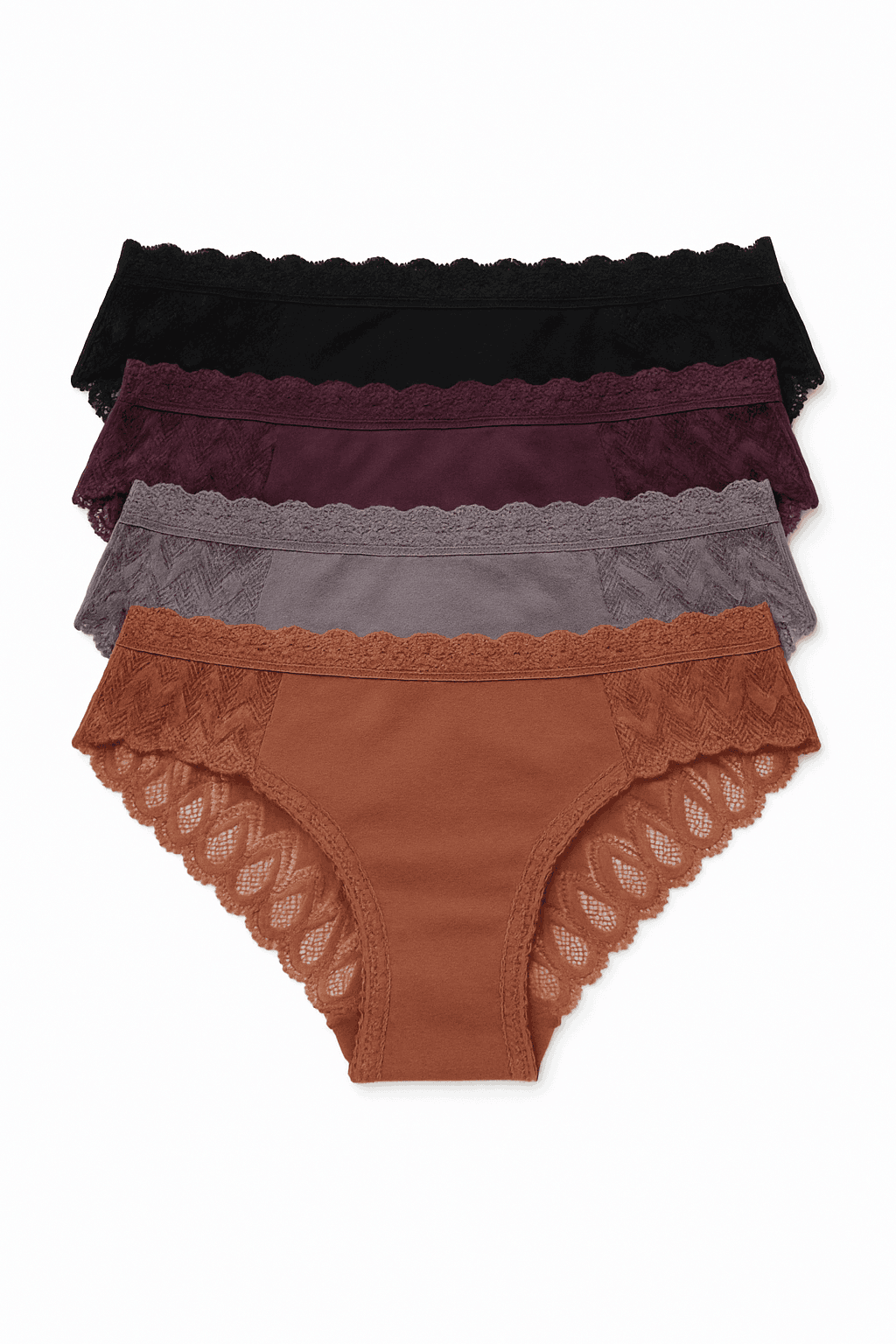 3-Piece Lace Hollow-Out Underwear Set for Women-Style 1 / XL / 3pcs
