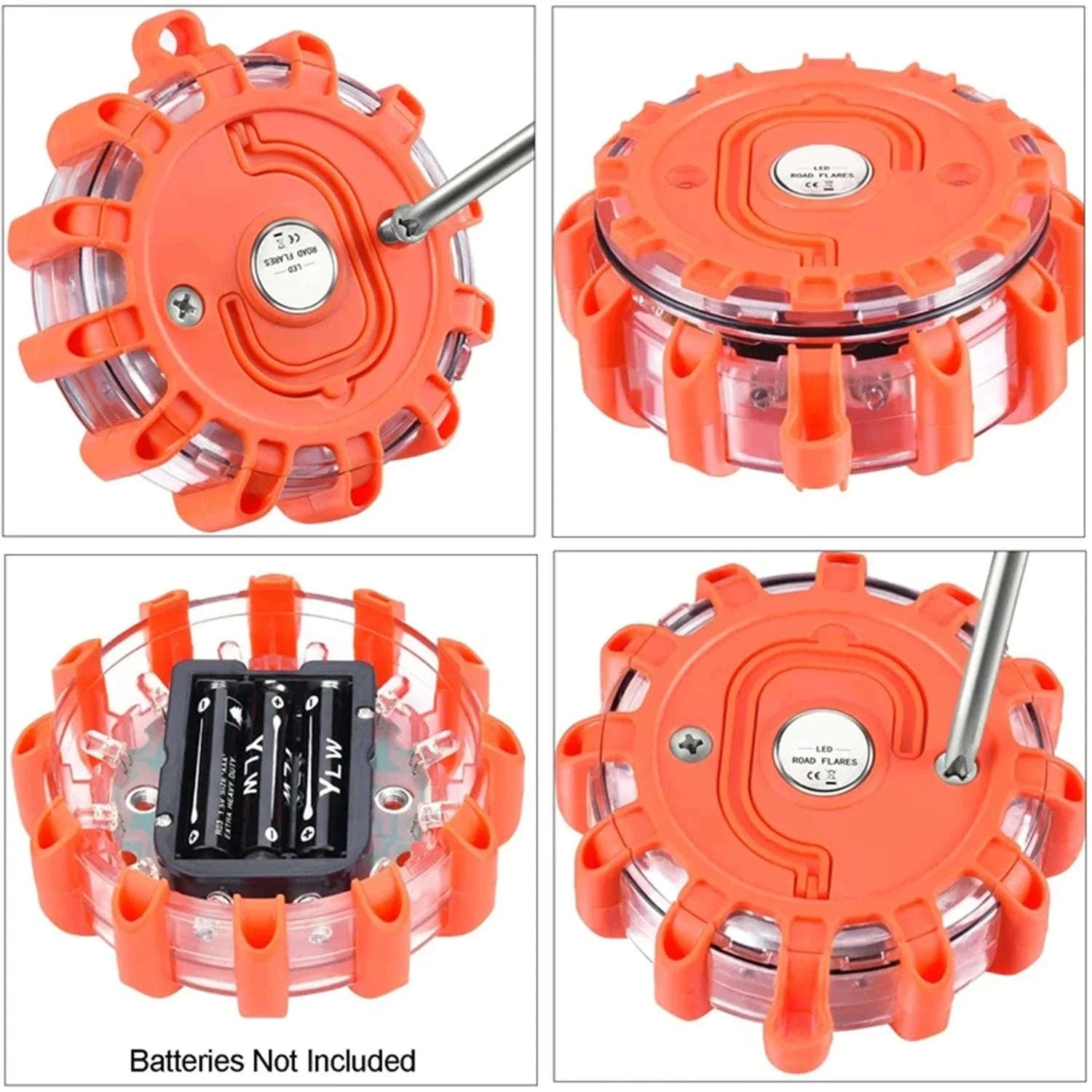 3-Piece LED Road Flare Emergency Lights with Magnetic Base-China Mainland