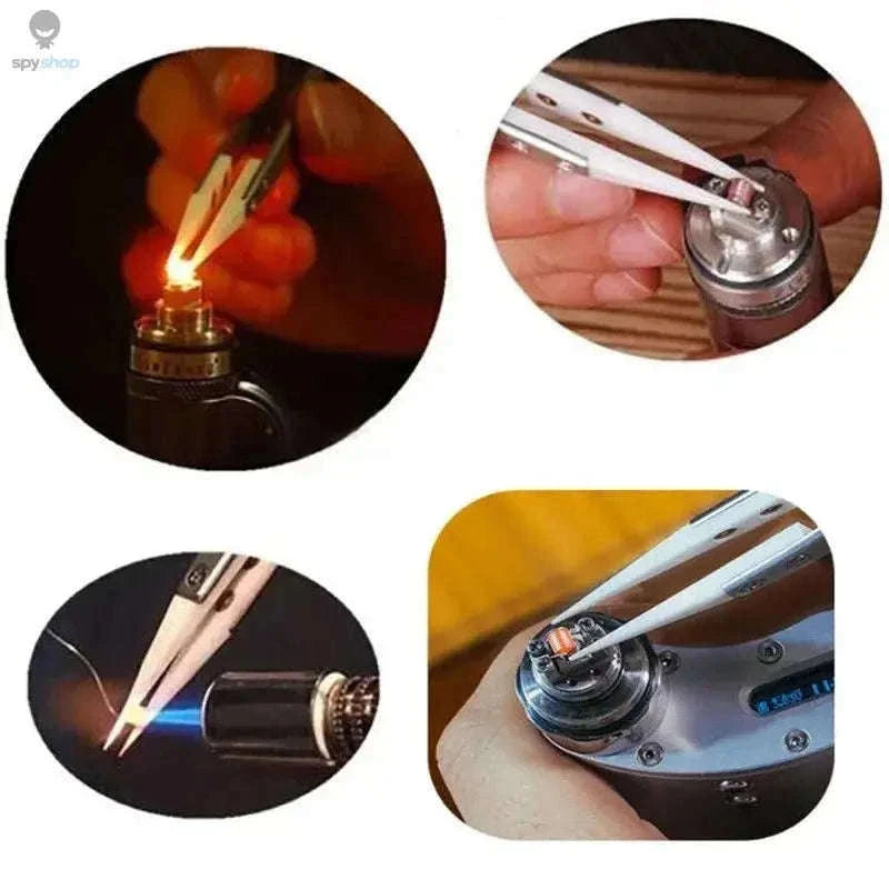 3-Piece Precision Ceramic Soldering Tweezers Set-3pcs