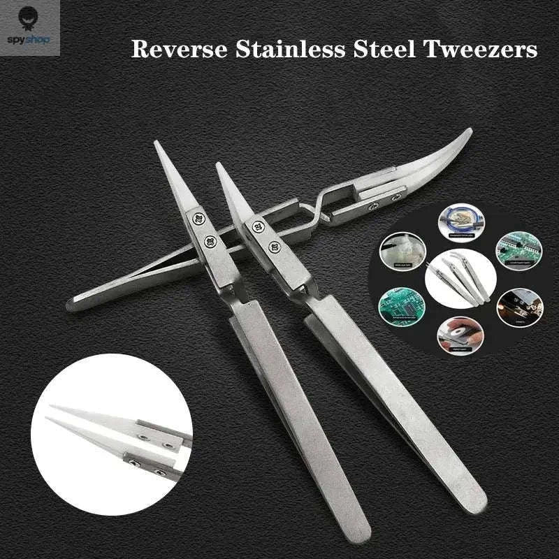 3-Piece Precision Ceramic Soldering Tweezers Set-3pcs