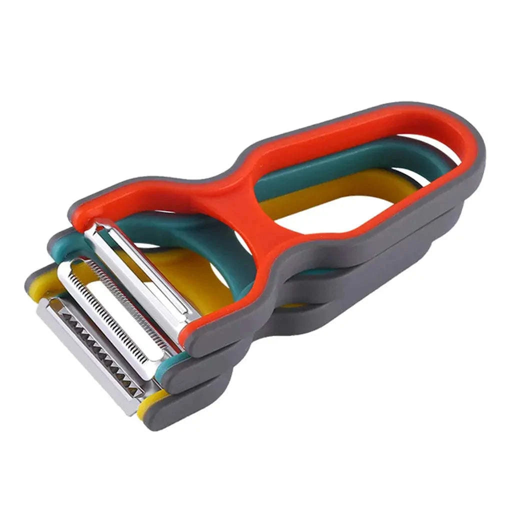 3-Piece Stainless Steel Vegetable Peeler Set – Ergonomic, Sharp, Multi-Use-3  pcs Color Random