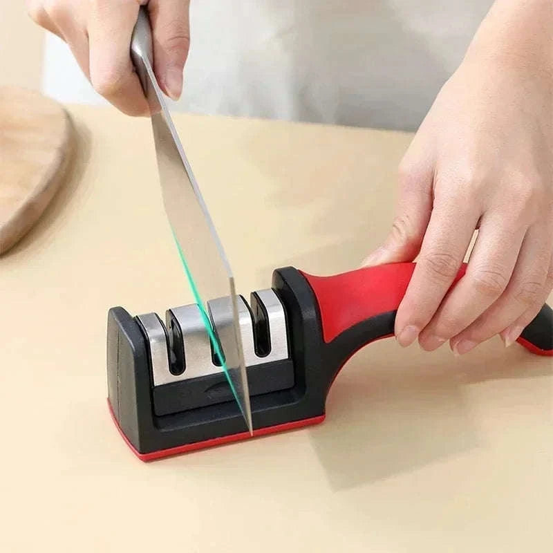 3‑Segment Knife Sharpener-Red / 22cm