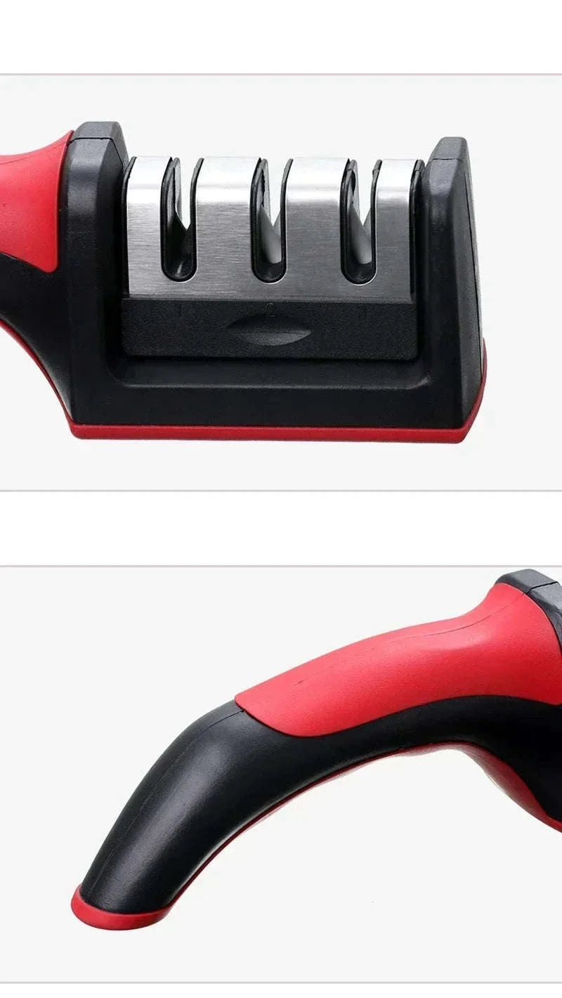 3‑Segment Knife Sharpener-Red / 22cm