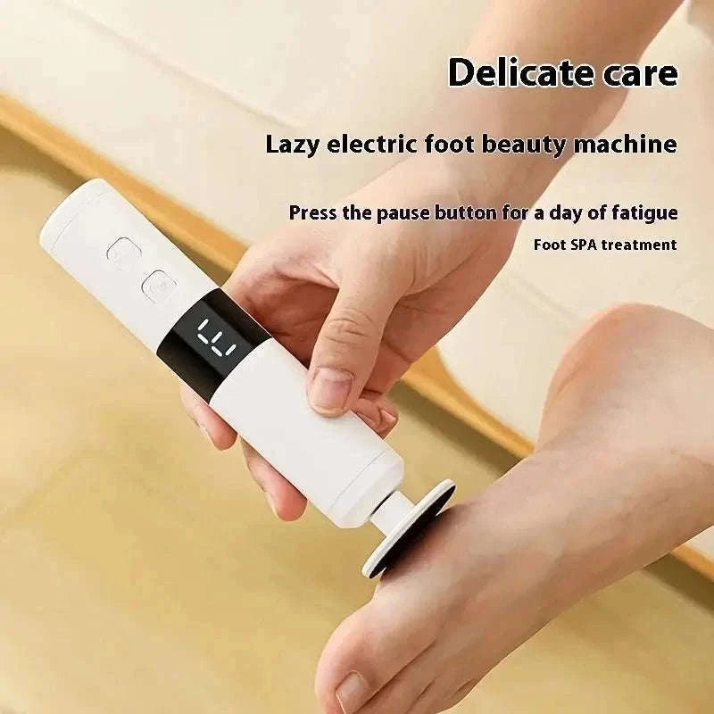 3-Speed LCD Foot and Hand Care Tool with 16 Heads-Light Grey