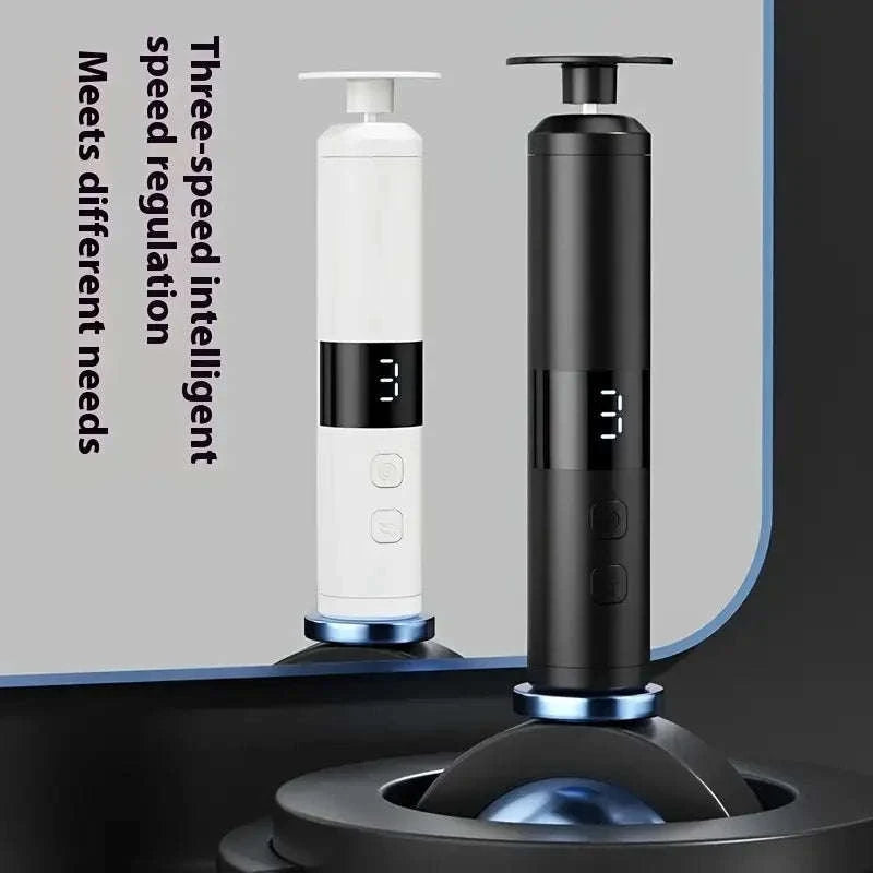 3-Speed LCD Foot and Hand Care Tool with 16 Interchangeable Heads-Light Grey