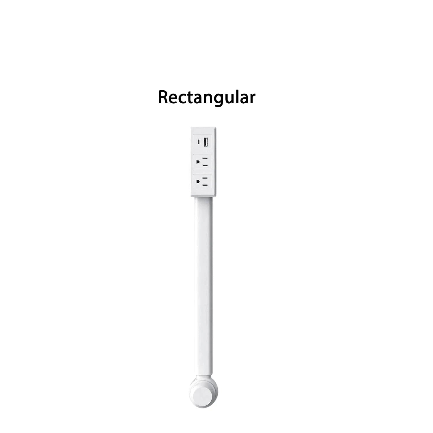 3 Style Retractable Sockets in Various Shapes US Plug Power Strip with AC Outlets USB Port(USB-A/C),Adjustable Electrical Outlet Extender Stick,Multi Socket Wall Socket Universal for Hard-to-Reach Wall Outlets Behind Couch,Be-WHITE / Round /