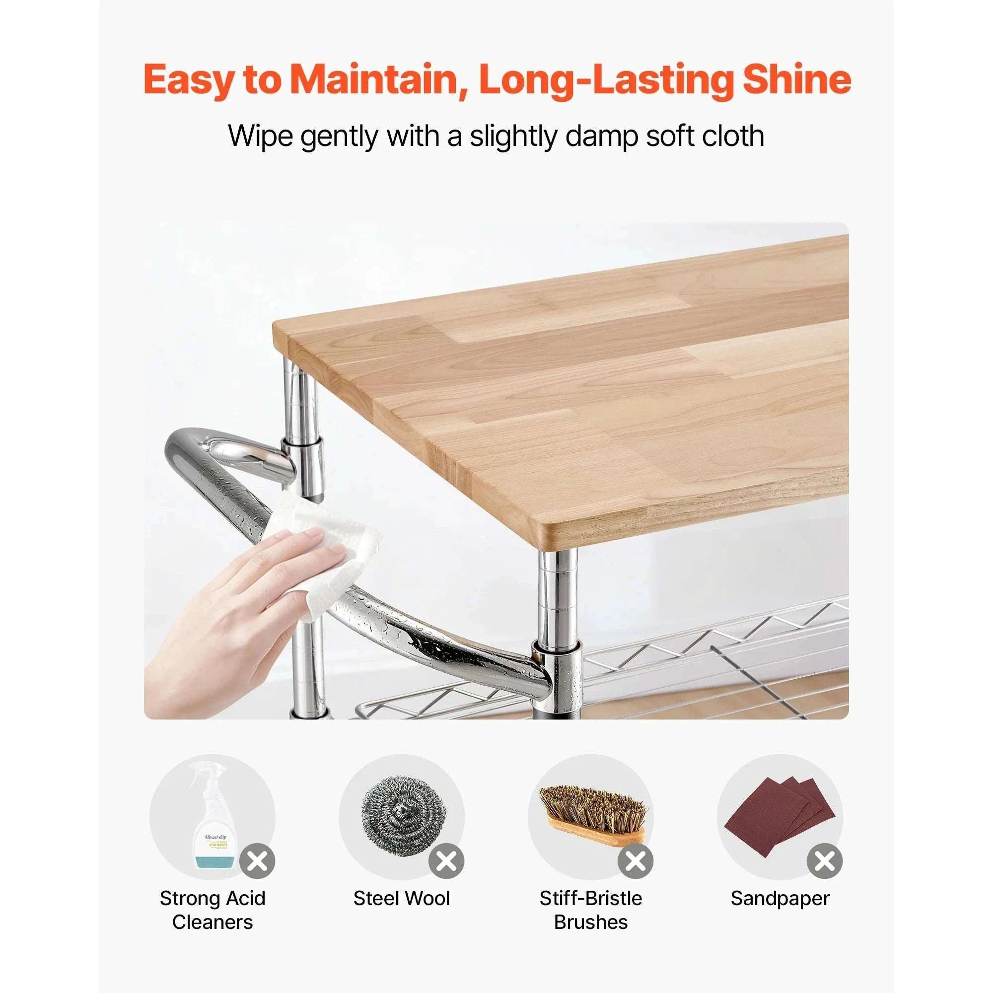 3-Tier Kitchen Utility Cart with Adjustable Shelves and Wheels-30x18x36 in / United States