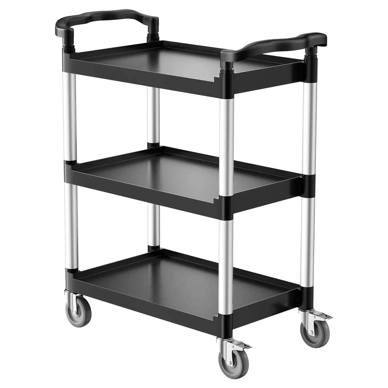 3-Tier Rolling Utility Cart with Wheels, Heavy-Duty Storage Trolley-