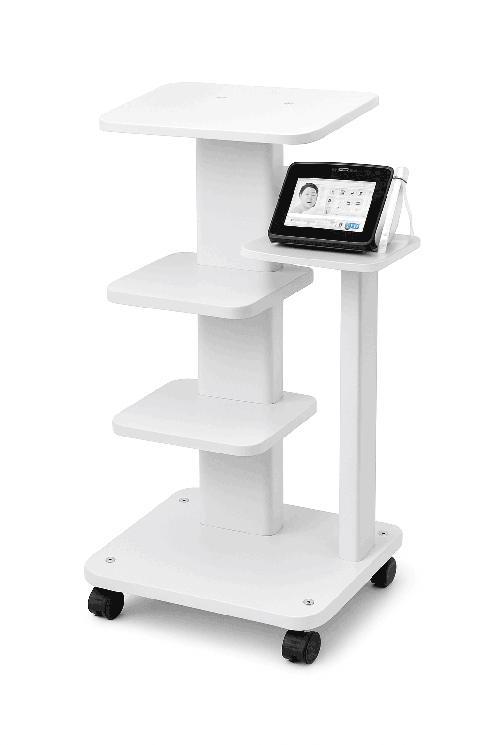 3-Tier Salon Rolling Trolley Cart with Silent Wheels, 40kg Capacity-WHITE / france