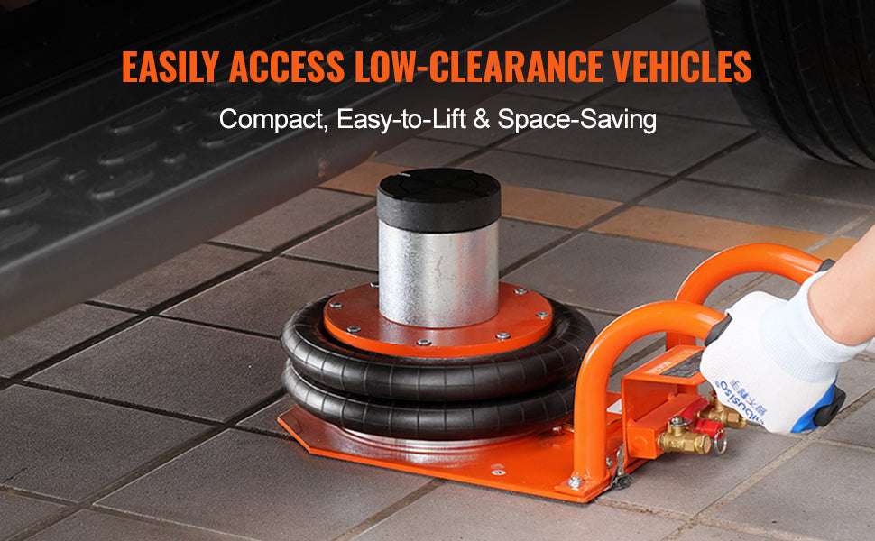 3 Ton Pneumatic Air Jack 3–8s Lift Low Profile 4.5–14.3 in-United States