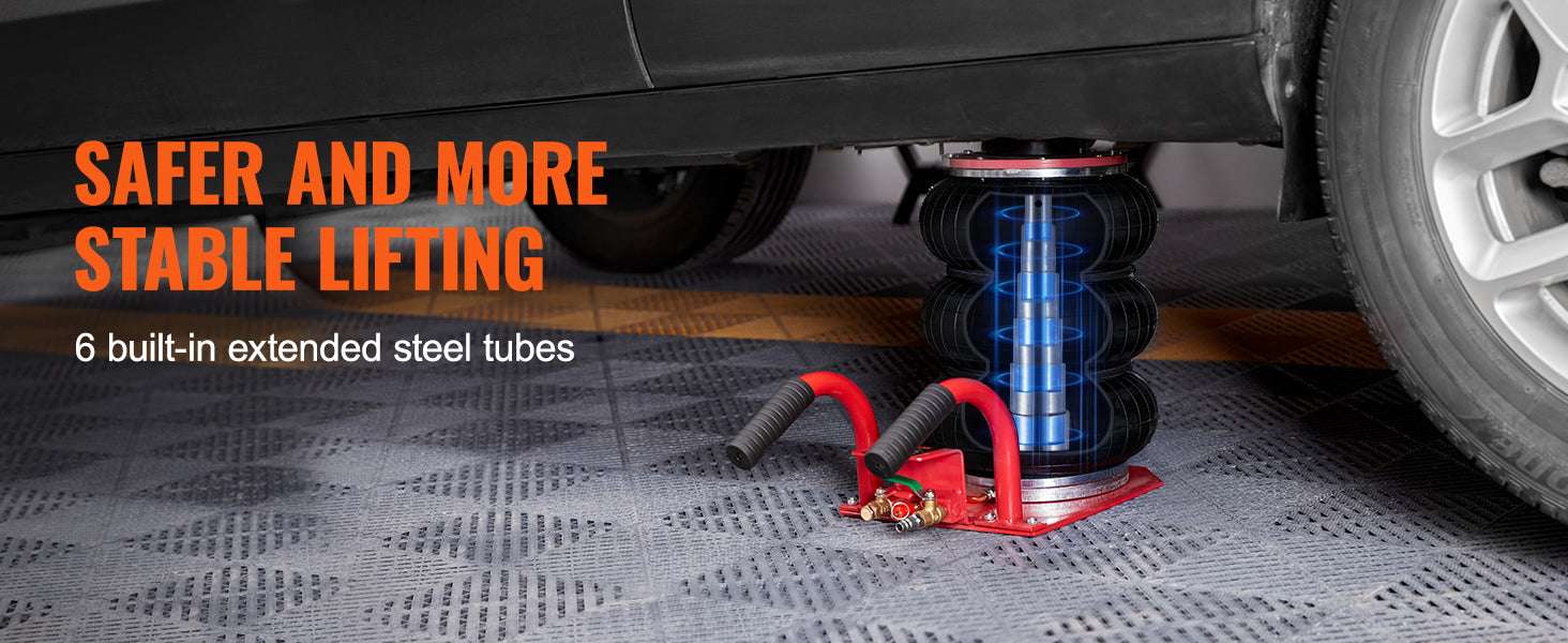 3 Ton Triple Bag Air Jack – Fast 5s Pneumatic Car Lift-RED / spain