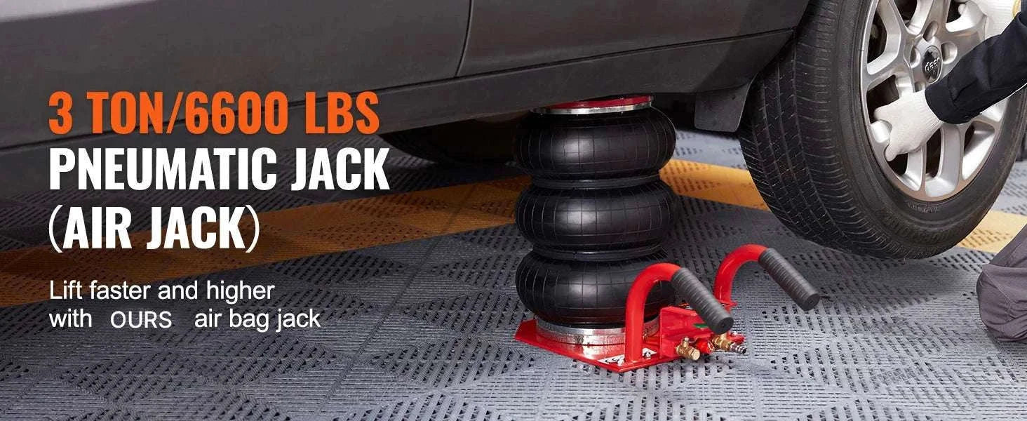 3 Ton Triple Bag Air Jack – Fast 5s Pneumatic Car Lift-RED / spain