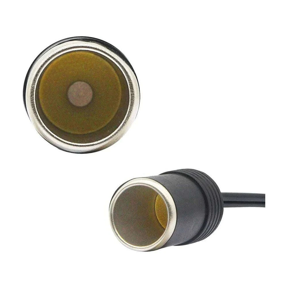 3-Way Car Cigarette Lighter Socket Splitter 12V/24V Extension Cable-1 to 3