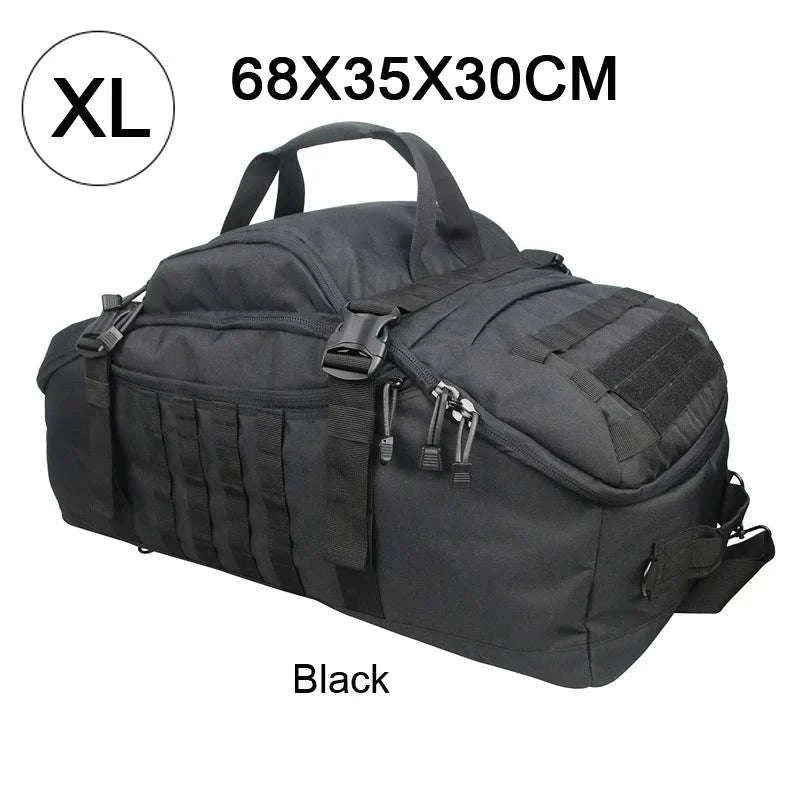 3-Way Tactical Duffel Backpack 30L 50L 80L Travel Hiking Bag-30L Brown / Poland