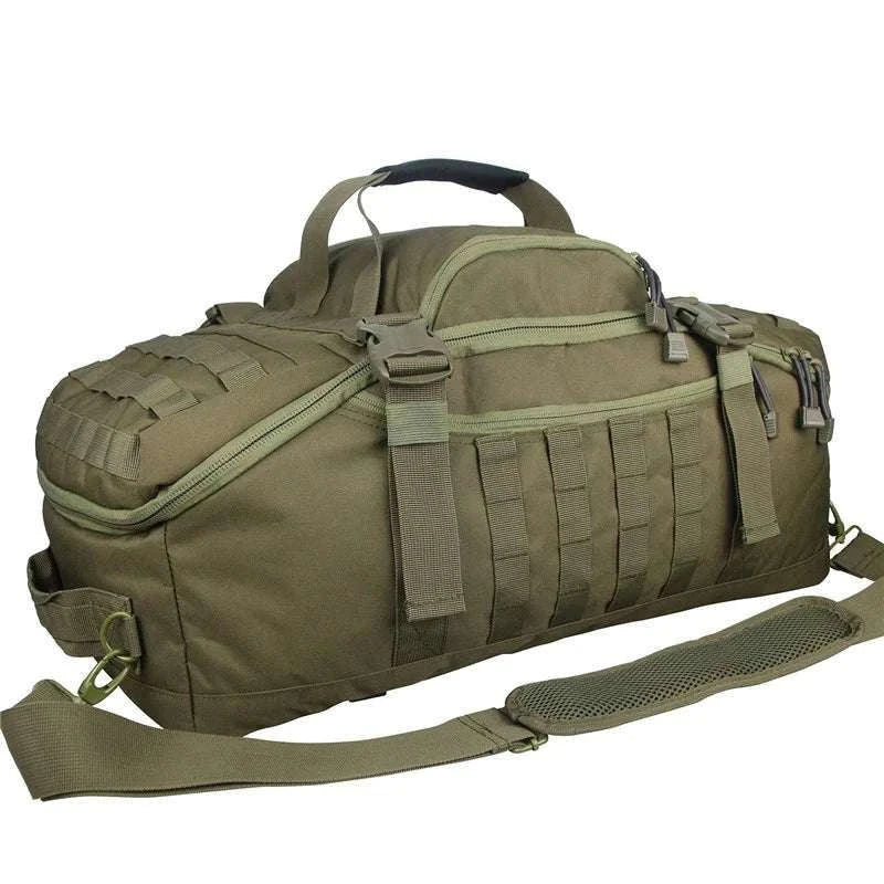 3-Way Tactical Duffel Backpack 30L 50L 80L Travel Hiking Bag-30L Brown / Poland
