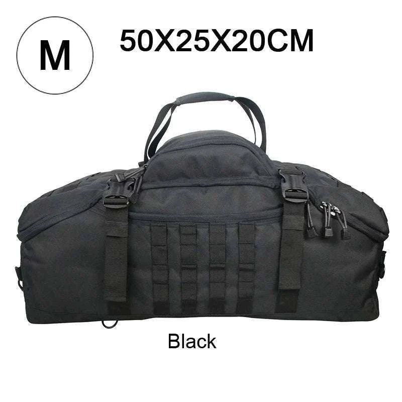 3-Way Tactical Duffel Backpack 30L 50L 80L Travel Hiking Bag-30L Brown / Poland
