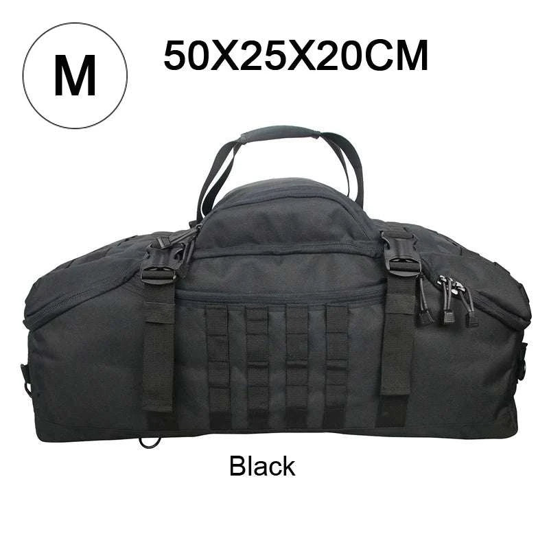 3-Way Tactical Duffel Backpack 30L 50L 80L Travel Hiking Bag-30L Brown / Poland