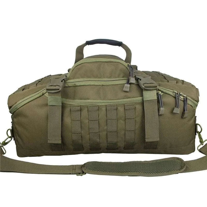3-Way Tactical Duffel Backpack 30L 50L 80L Travel Hiking Bag-30L Brown / Poland