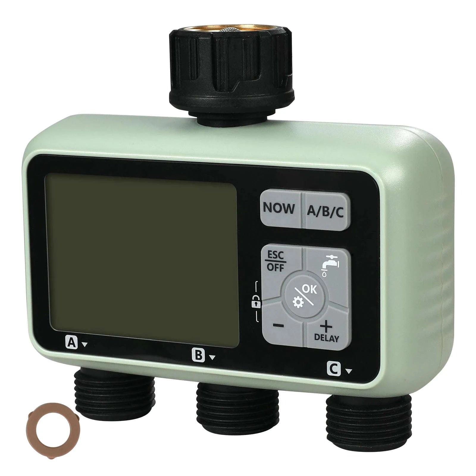 3-Zone Hose Water Timer with LCD, Rain Delay & Manual Mode-HCT-378 / United States