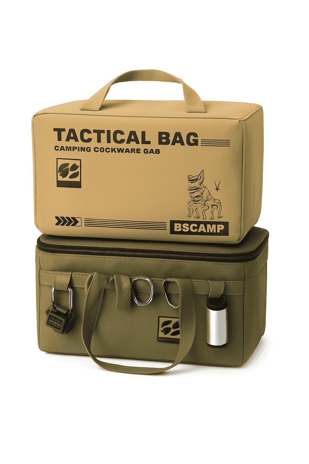 30-42L Tactical Camping Storage Bag Waterproof Folding Box-Khaki 30L