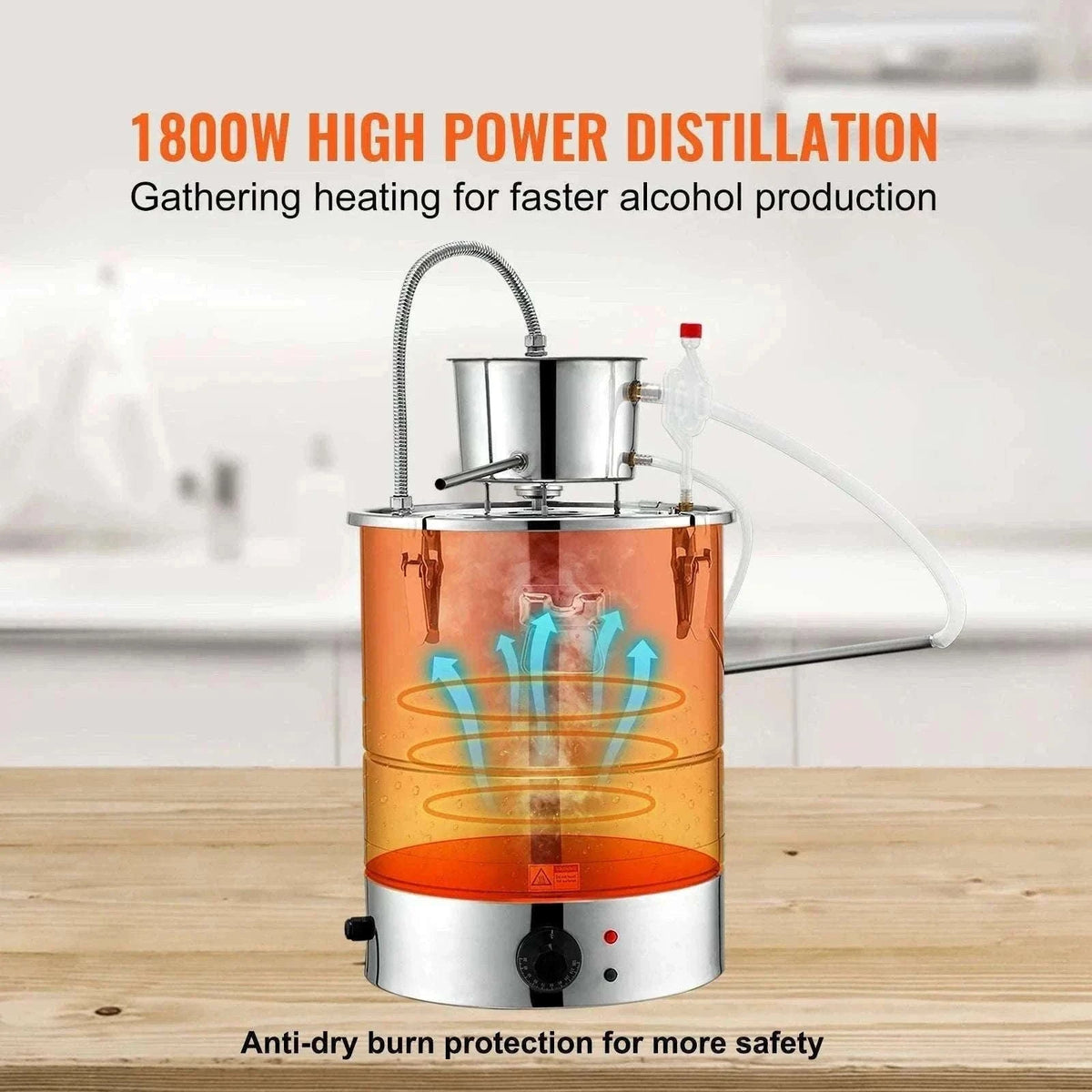 30/50L Stainless Steel Alcohol Distiller with Electric Heating-50L / spain