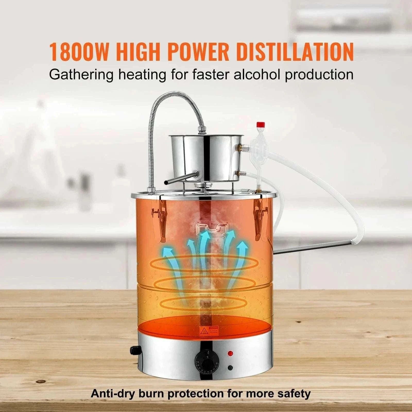 30/50L Stainless Steel Alcohol Distiller with Electric Heating-50L / spain