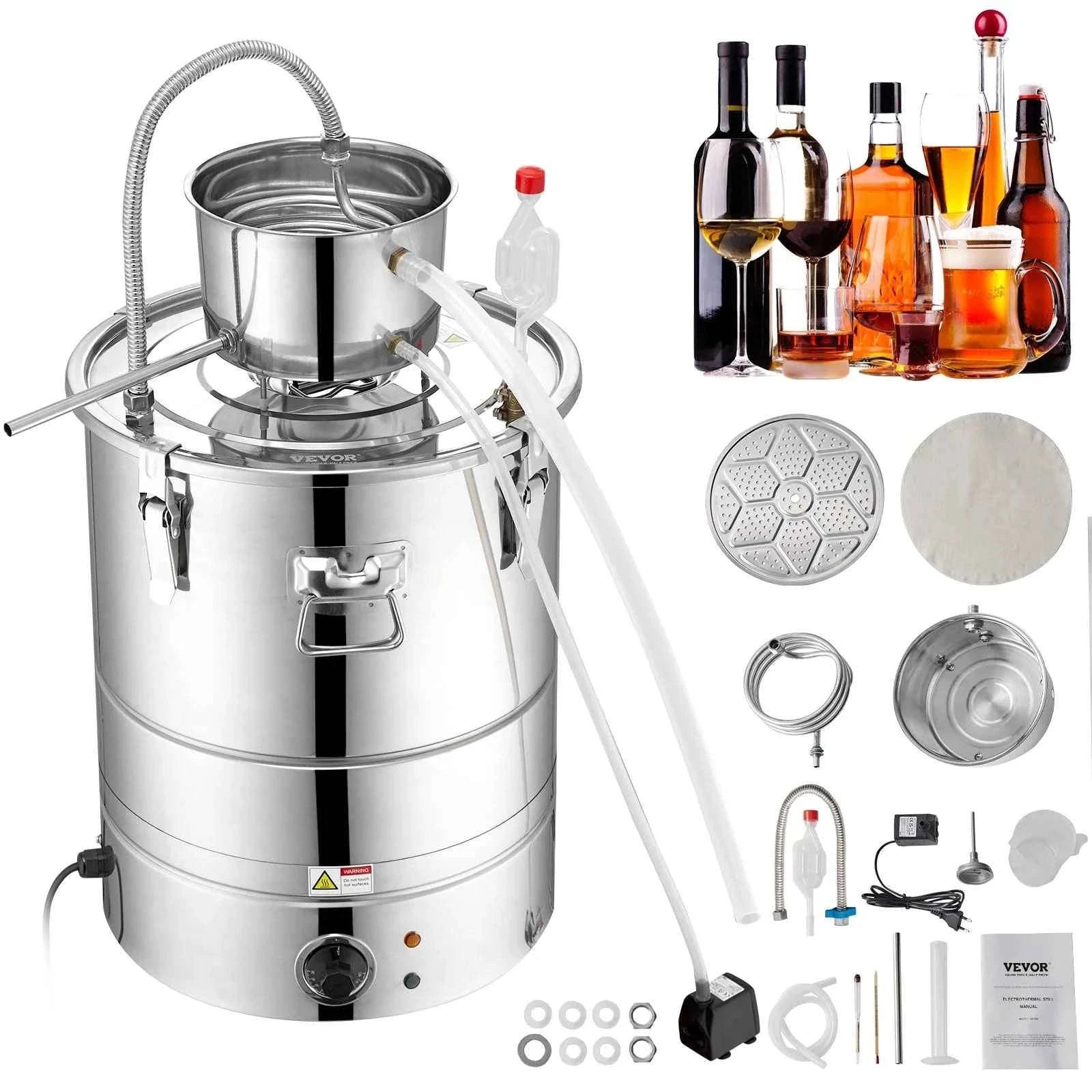 30/50L Stainless Steel Alcohol Still for Home Use-30L / CZECH REPUBLIC