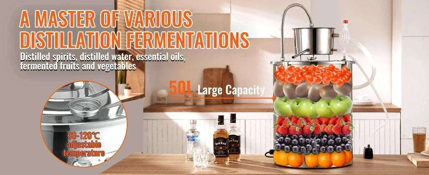 30/50L Stainless Steel Alcohol Still for Home Use-30L / CZECH REPUBLIC