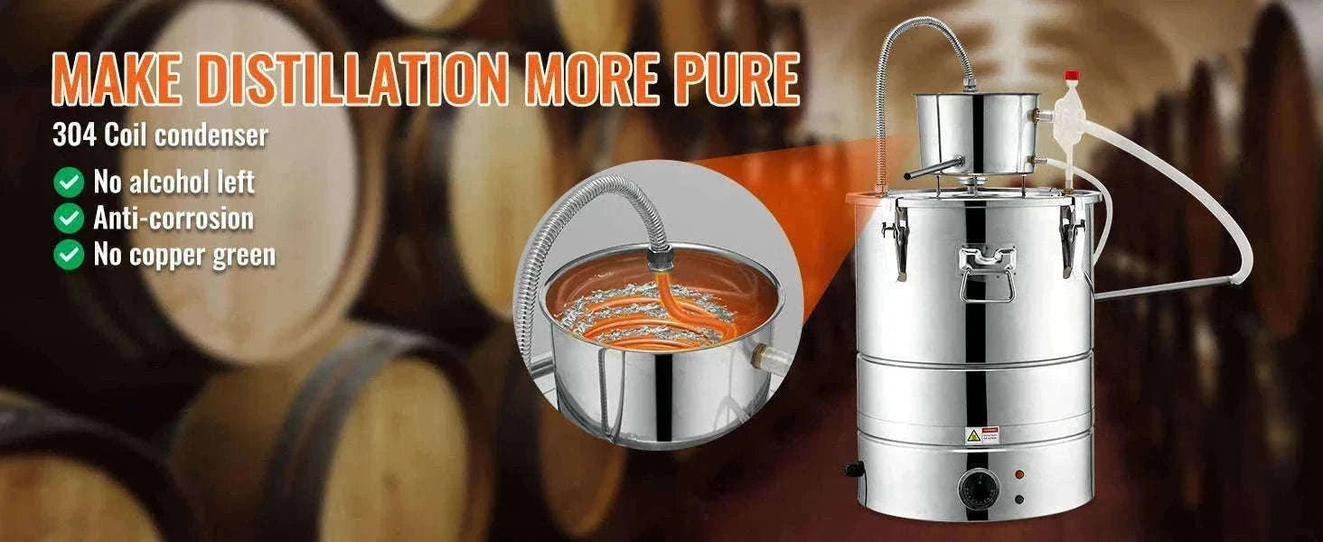 30/50L Stainless Steel Alcohol Still for Home Use-30L / CZECH REPUBLIC