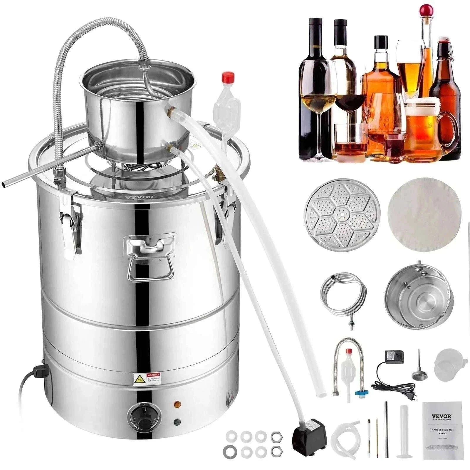 30/50L Stainless Steel Alcohol Still for Home Use-30L / CZECH REPUBLIC