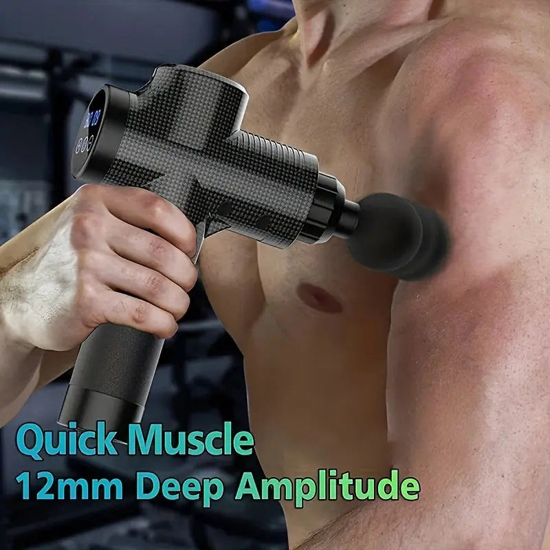 30 Level Massage Gun Fascia Deep Muscle Relax Body Neck Massager Electric Fitness Equipment Noise Reduction Male Female 