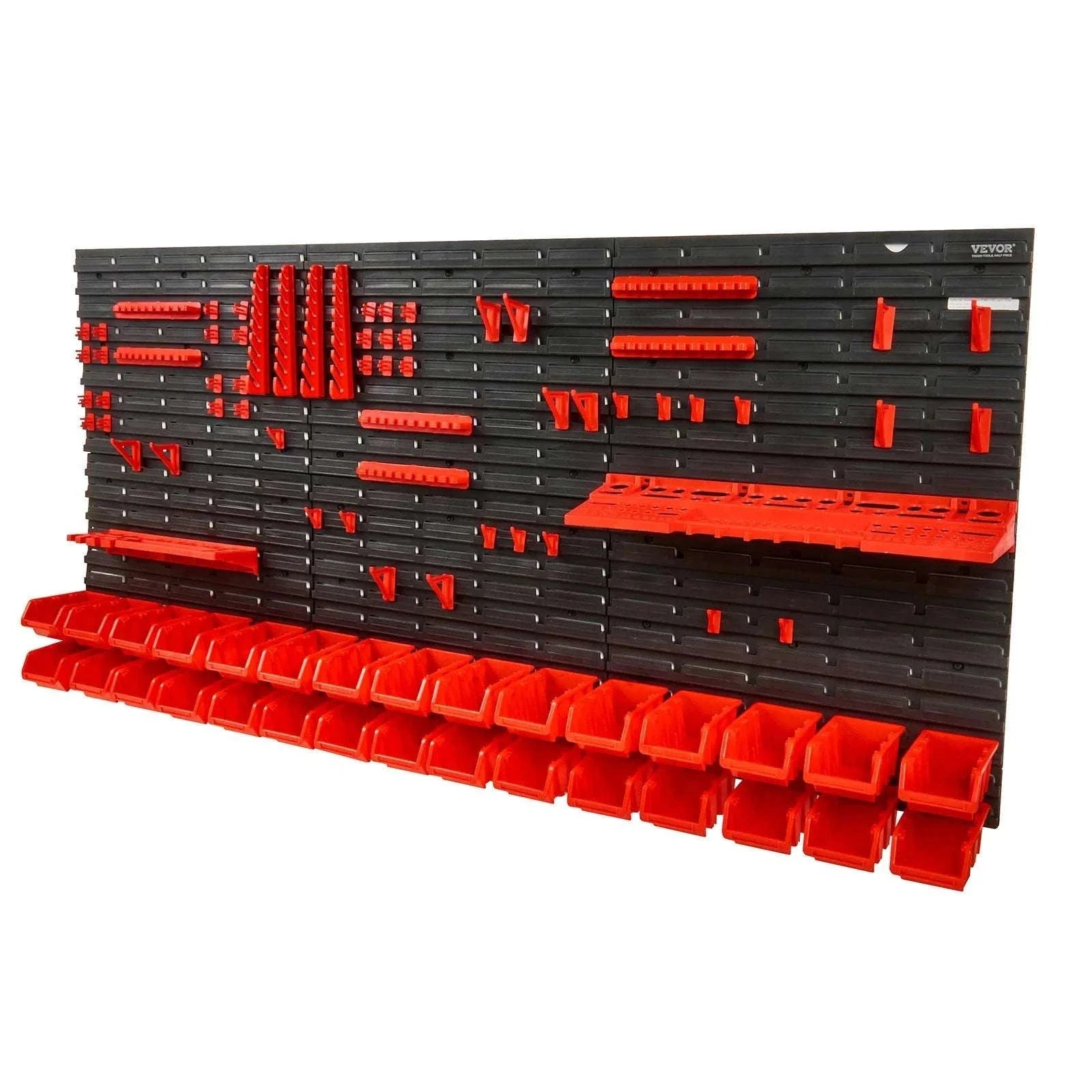 30-Bin Wall Mounted Storage Organizer with Panels for Garage-30Bin / france