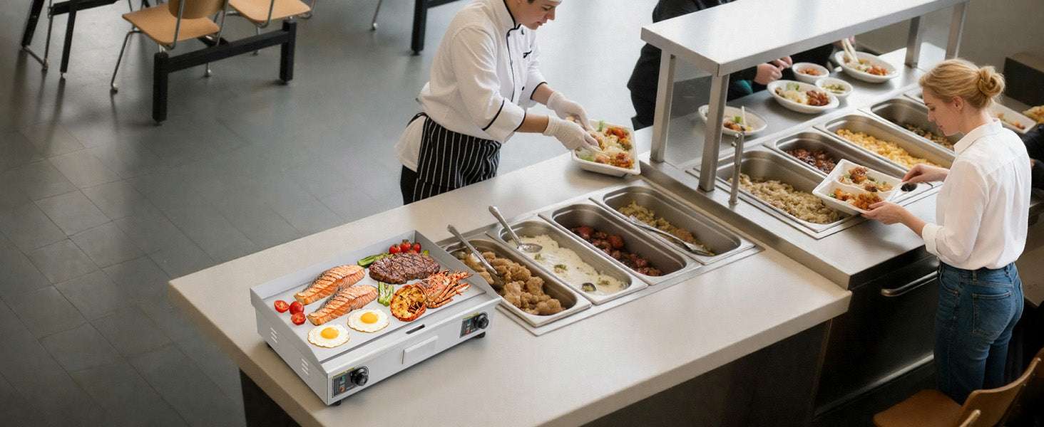 30" Commercial Electric Griddle Flat Top 4400W with Temp Control-30inch 4400W / United States